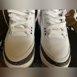 Jordan 3s dark iris size 5Y $140 firm price brand new with original box